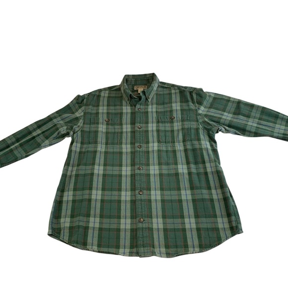 Duluth Trading Co Green & Blue Plaid XL Mens Flannel Shirt - Picture 3 of 15